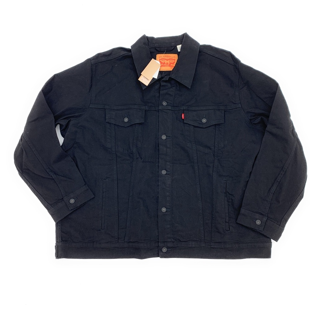 Men’s NEW Black Denim Levi’s Jacket 4XL